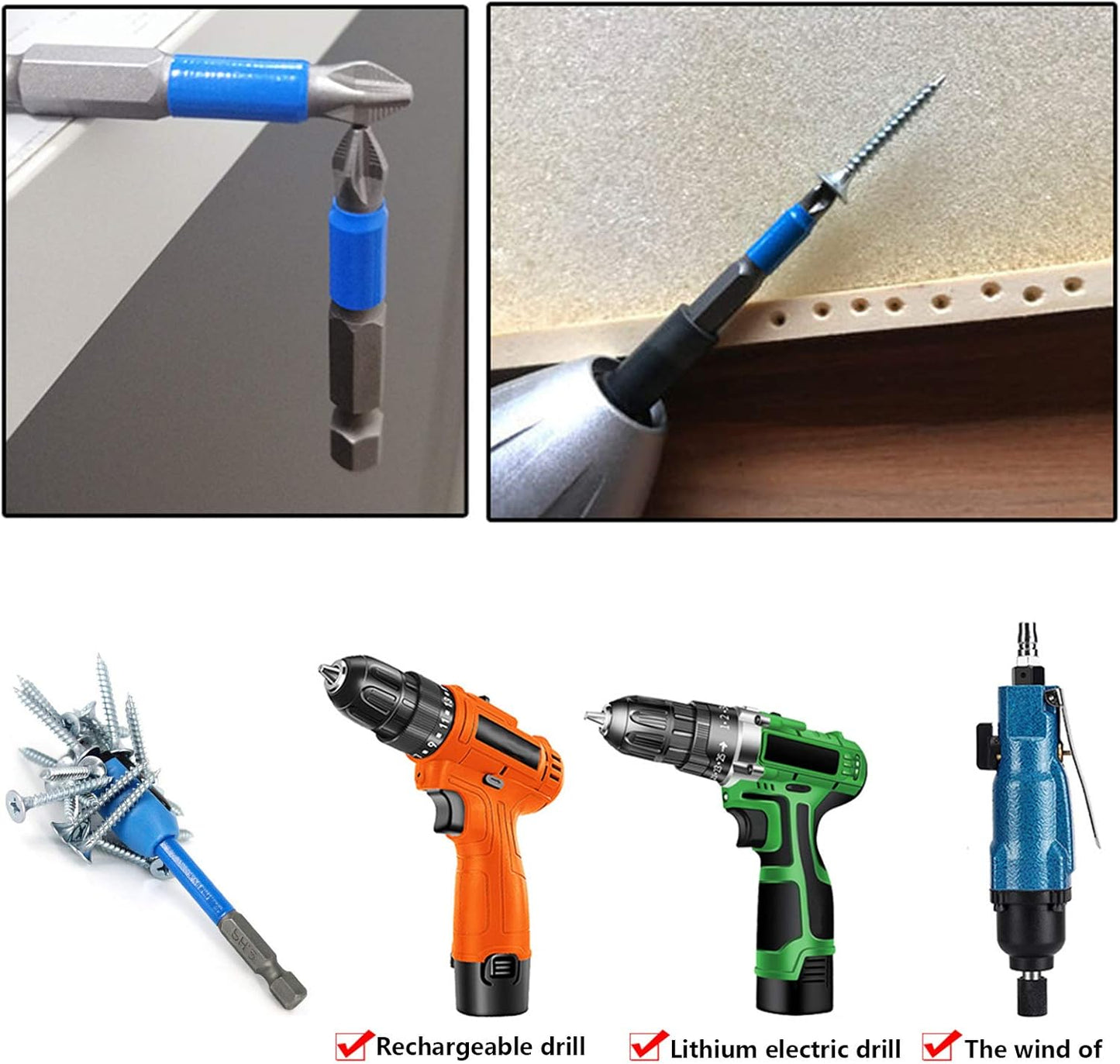 Biaungdo 10Pcs Magnetic PH3 Phillips Bits Set 3.5 inch Long Anti Slip #3 Bit (PH3 x 90MM)