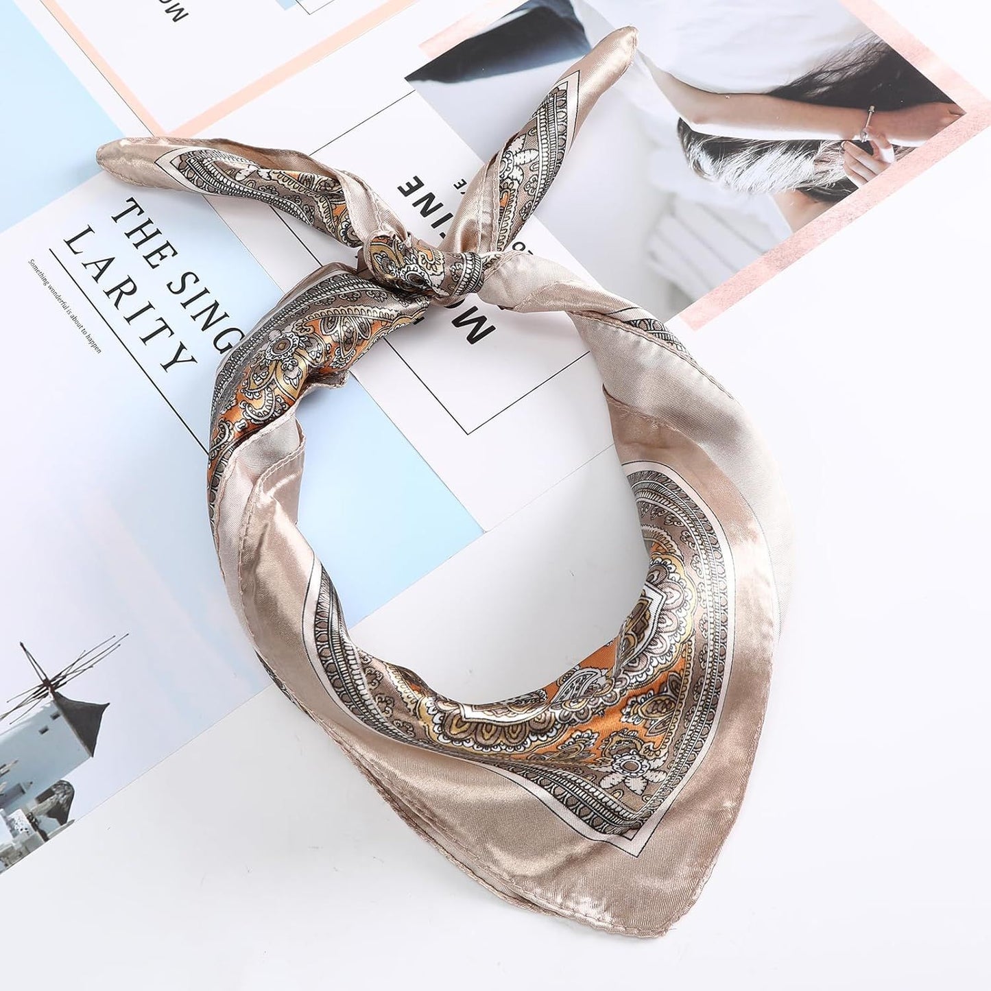 23” Satin Bandanas or Women Head Scar Like Silk Scar or Hair Scar Satin Neck Scar Silk Hair Bandana Headscar