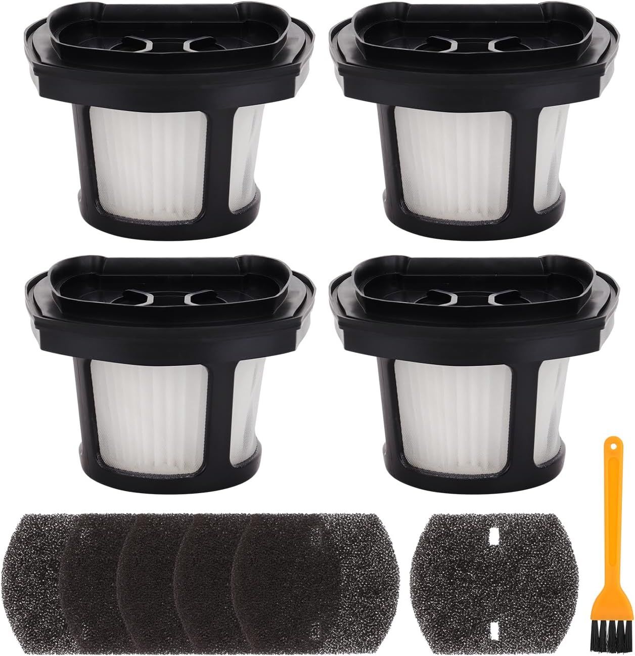 Hepa ilter Replacement Compatible with Bissell Pet Hair Eraser Hand Vacuum 2390A, 2284W, 2390, 2579, 2389, Part # 1614212 1614203 1614204-4 Mesh ilters and 6 oam ilters