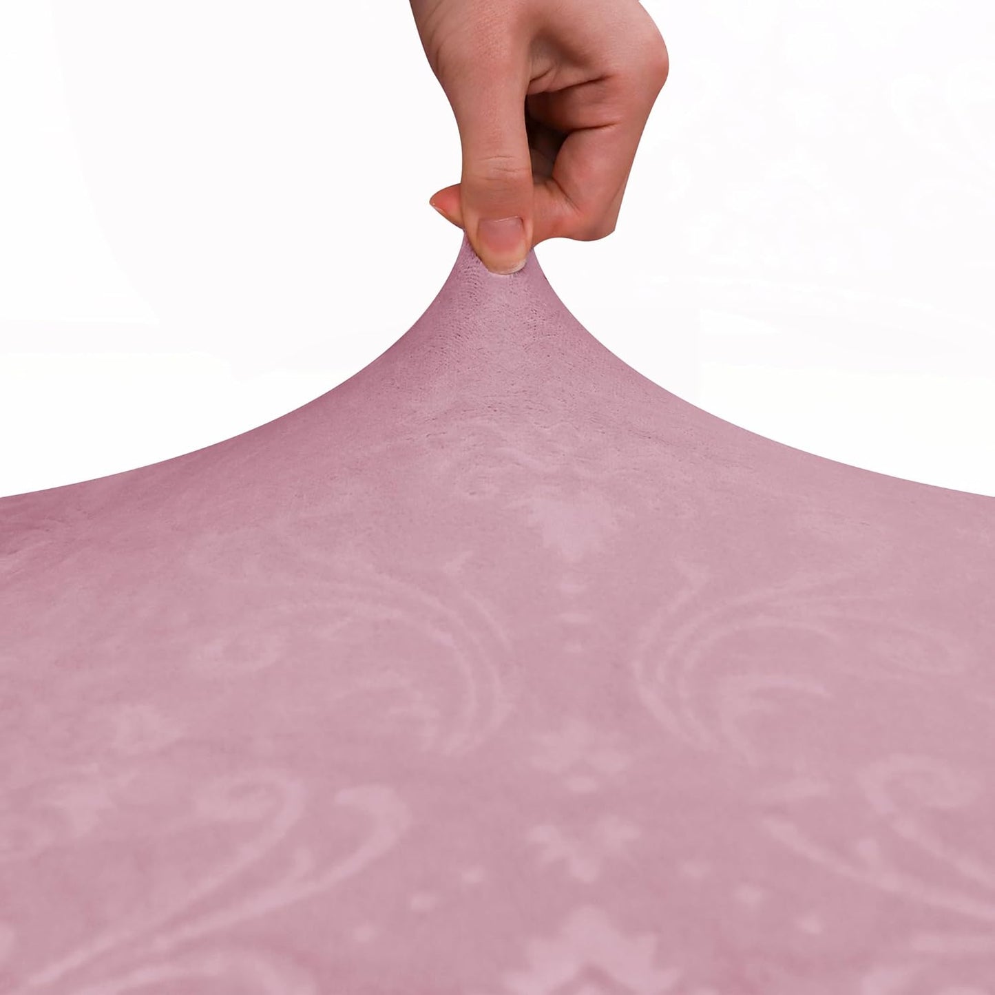 4 Pieces Office Chair Cover for Desk Chair Back and Seat with Armrest Covers Stretch Velvet Embossing Pink Split Office Chair Slipcovers Set Washable