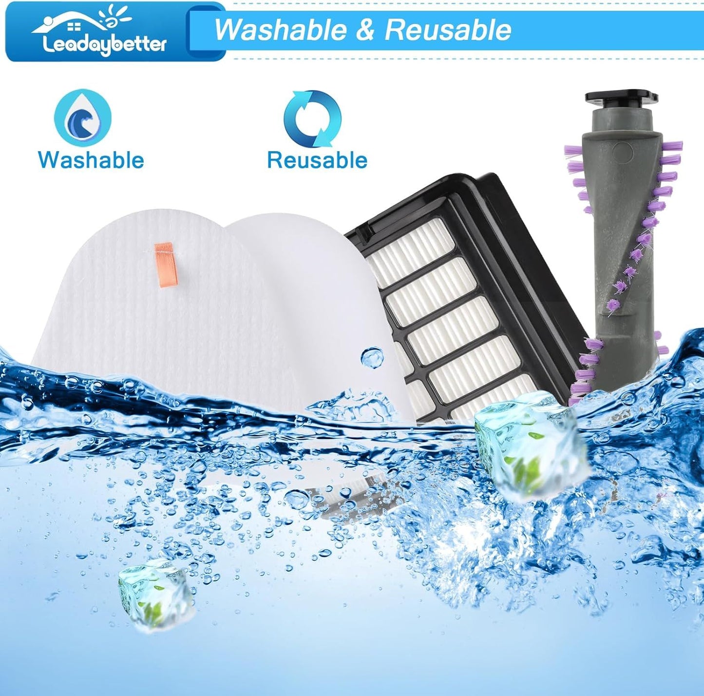 Brush Roll ilter Replacement or Shark Navigator Lit Away NV350 NV351 NV352 NV356E S2 NV360 NV355 NV356 NV357 NV358 Vacuum Cleaner, with Belt and Wheels