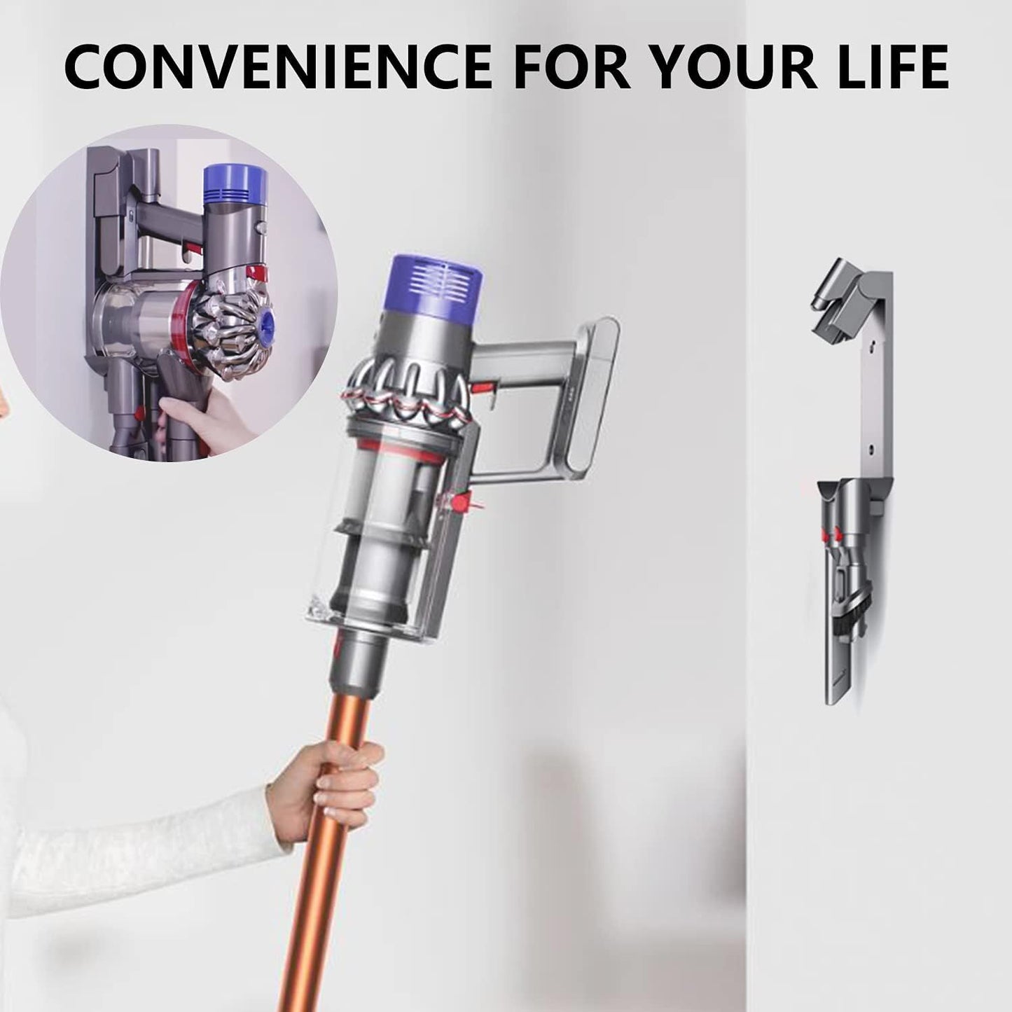 Docking Station Accessory Wall Mount Compatible with Dy.son V7 V8 Cordless Vacuum Cleaner Replaces Part # 967741-01