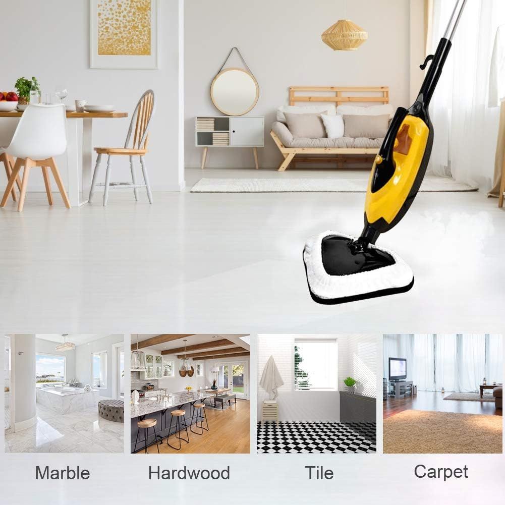 6Pcs Steam Mop Pads,Reusable Washable Microiber Steamer Cleaning Pads Replacement Pads Accessories or Steamboy X5 H2O H20 S302 S001 SKG 1500W Steam Mop