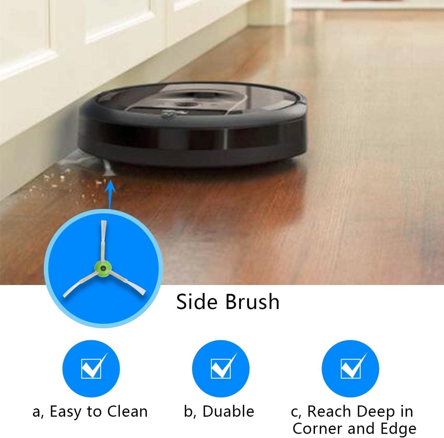 Replacement Parts Main Brushes HEPA ilters & Side Brushes Compatible with iRobot Roomba J7+ Combo, Combo J9+,Combo 10 MAX Vacuum Accessories