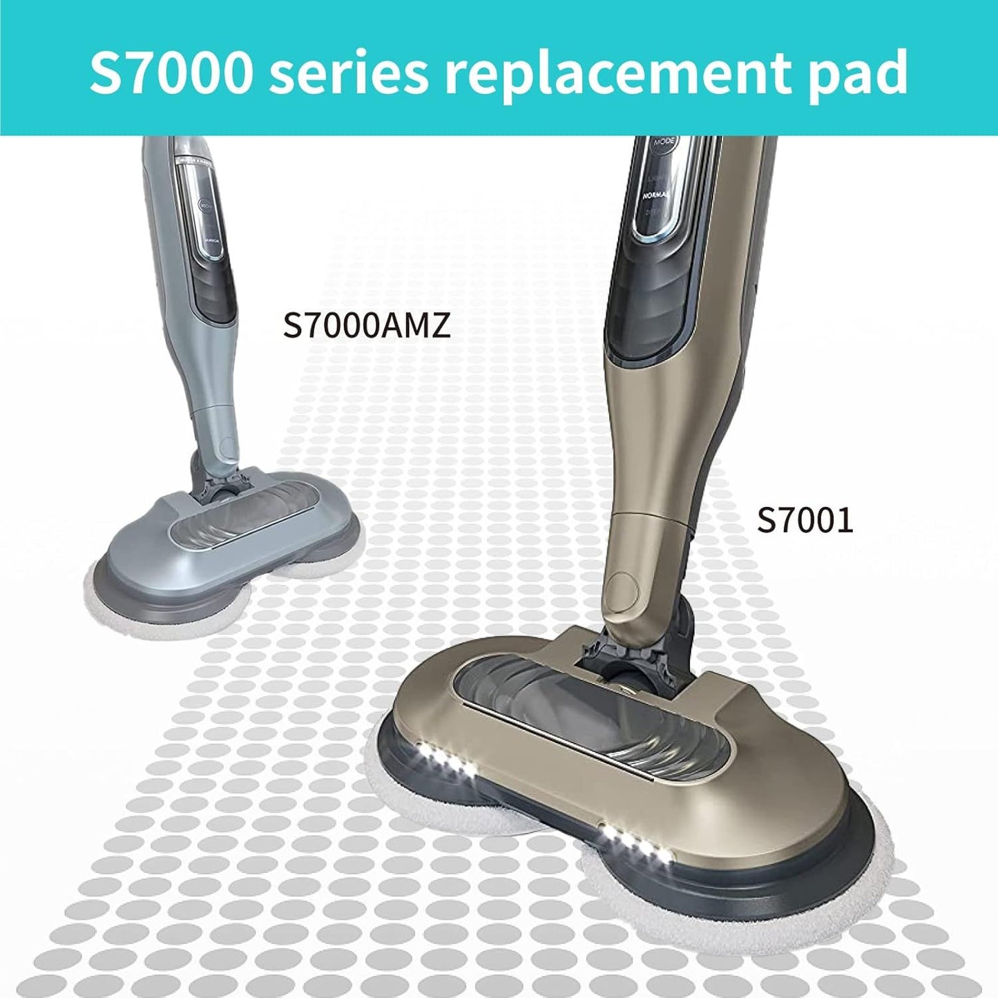 S8201 Pads Replacement Steam Mop Pads or Shark S8201 S7001 S8001 S7201 S7000AMZ S7000 S7005 S7020 S7001C Series Steam & Scrub All-in-One Scrubbing Mop, 4 Pack