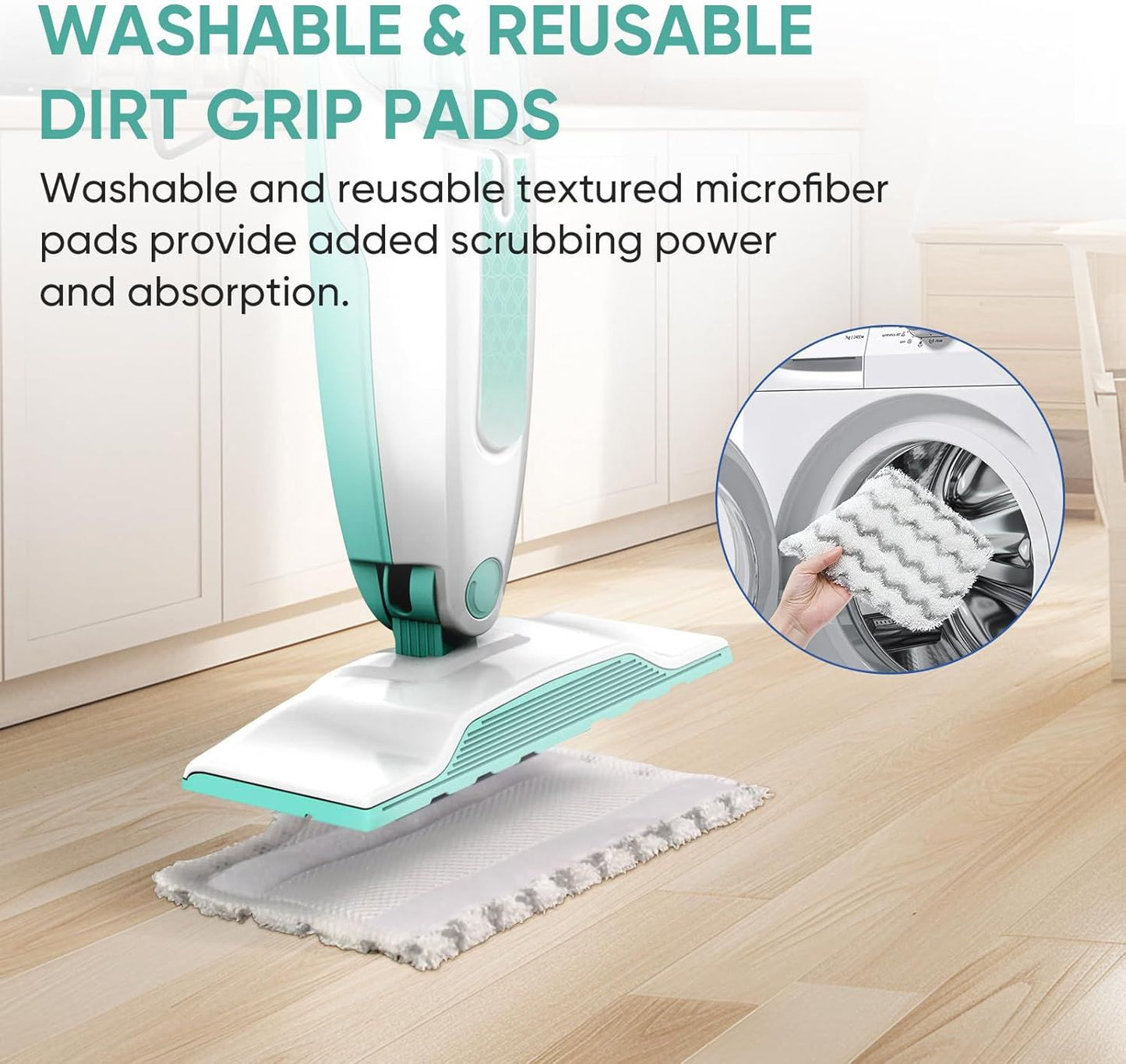 6 Pack S1000 S2001 Steam Mop Replacement Pads or Shark S1000 S1000A S1000C S1000WM S10001C S1200 & S2001 SteamSpot Steam Mop
