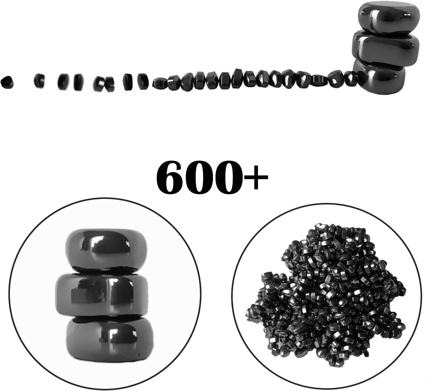 Mini Magnetic Stone Balls, Over 600 Ferrite Mini Magnet Stones, Adult Fidgets for Anxiety and Stress, Desk Magnet Balls Toys in Office, Metal Fidget Magnets Putty Gift for Adults