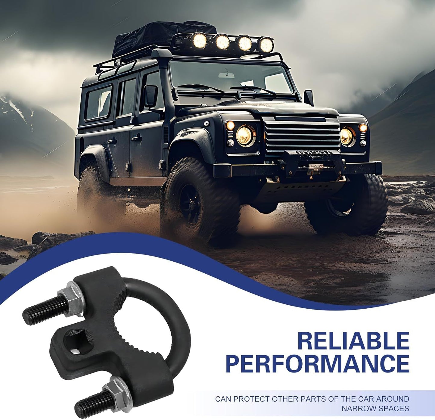 Car Inner Tie Rod Installation Tool, U-shaped Serration Anti-slip Wrench, Anti-rust Steering Linkage Removal Wrench, Universal Steering System Repair Accessory for Cars Trucks SUVs (Black)