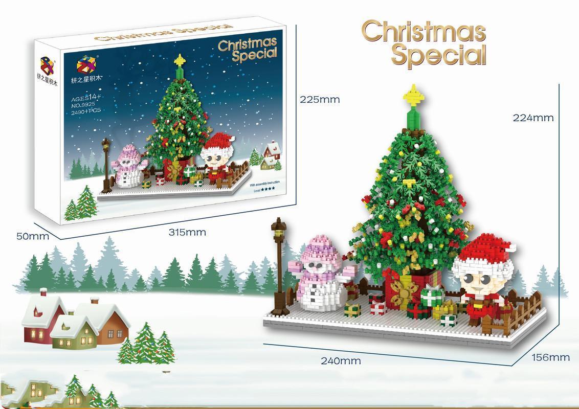 Christmas Scene Building Blocks Set Santa Claus Building Blocks Set 2490PCS