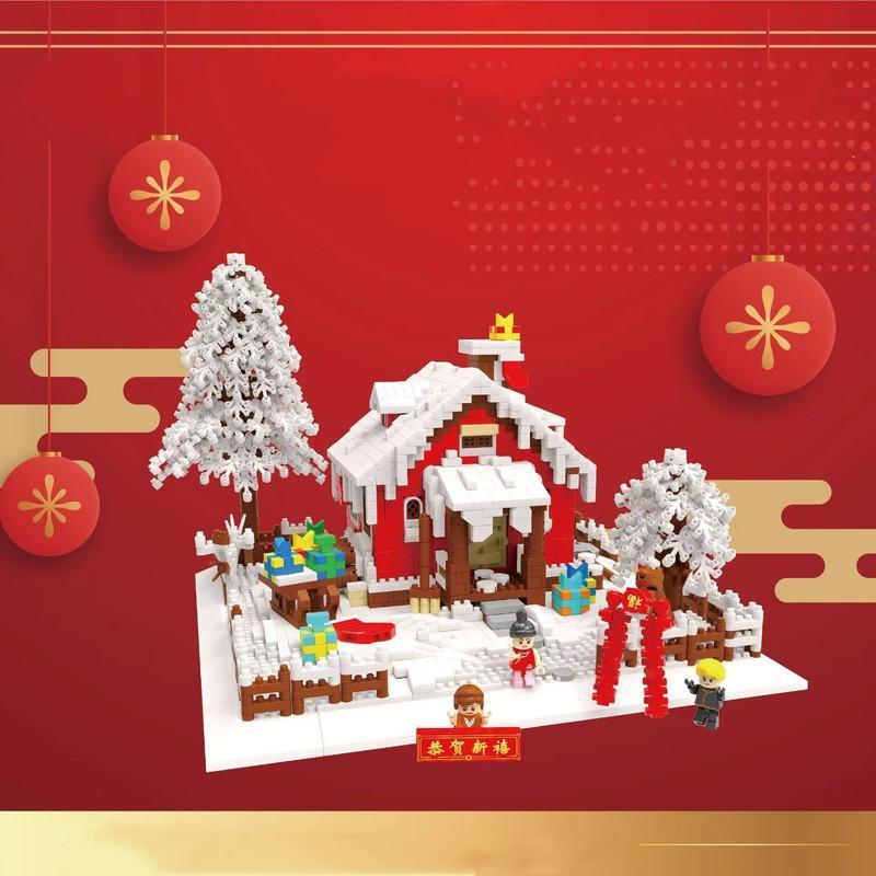 New Year Snow Scene Set Building Blocks Set Toys, Party Gifts for Boys and Girls 2900PCS