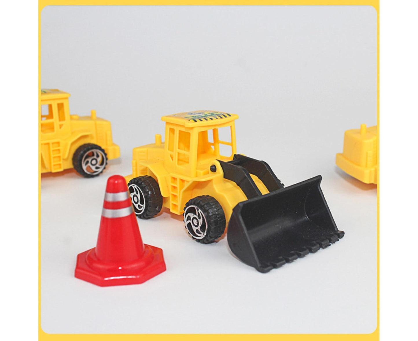 1 Set Vehicles Truck Toys Real-looking Smooth Edge Ornamental Boy and Girls Construction Car Toys for Gift
