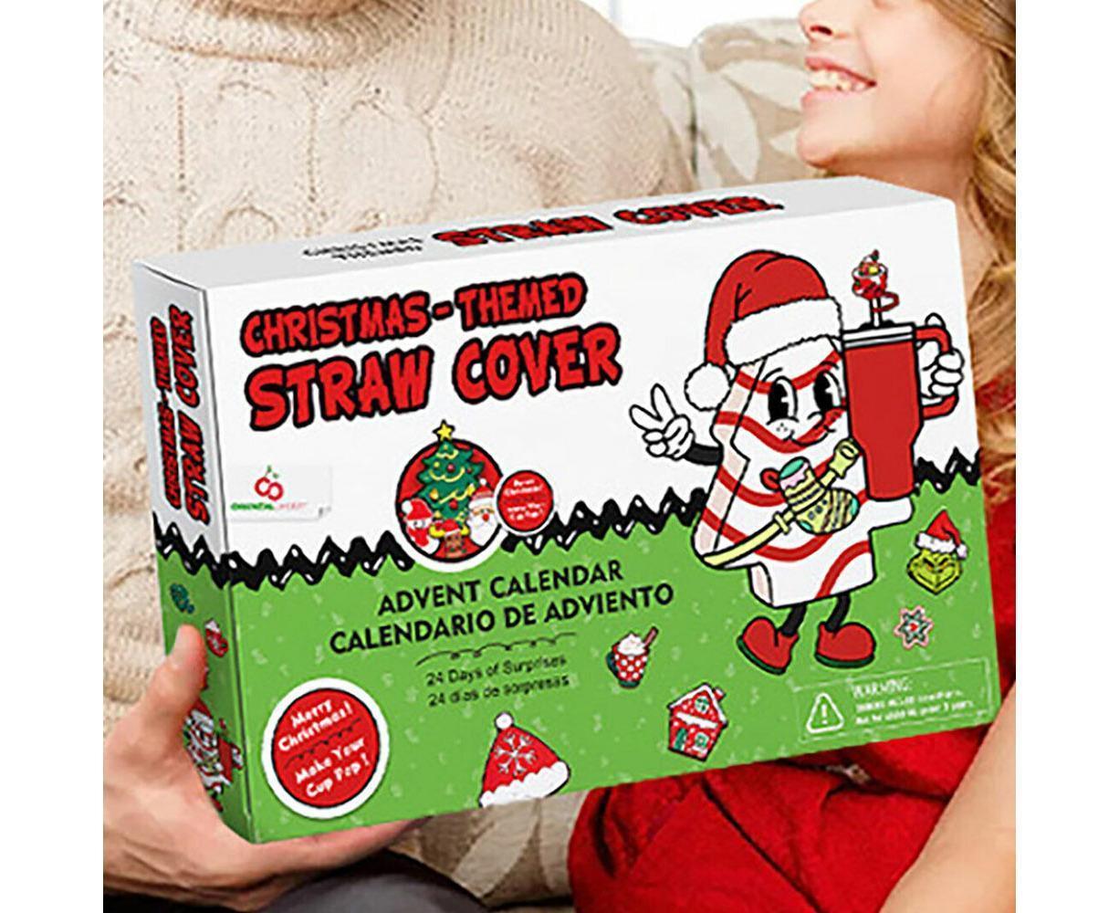 2024 Advent Calendar 24 Days of Christmas Surprises with 10mm Straw Toppers