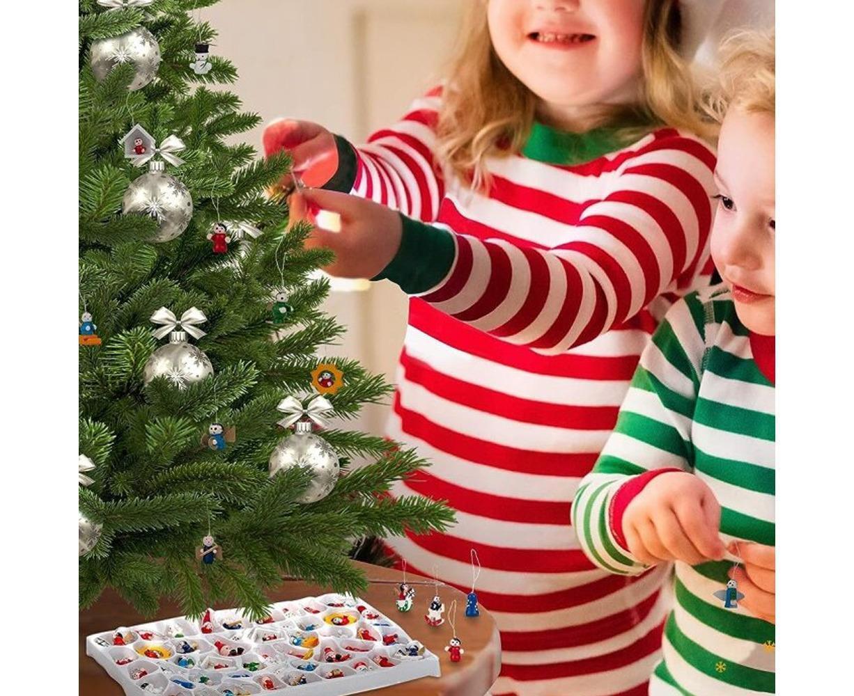 Christmas Tree Advent Calendar 24 Days Countdown to Christmas Tabletop Wooden Advent Calendar Tree