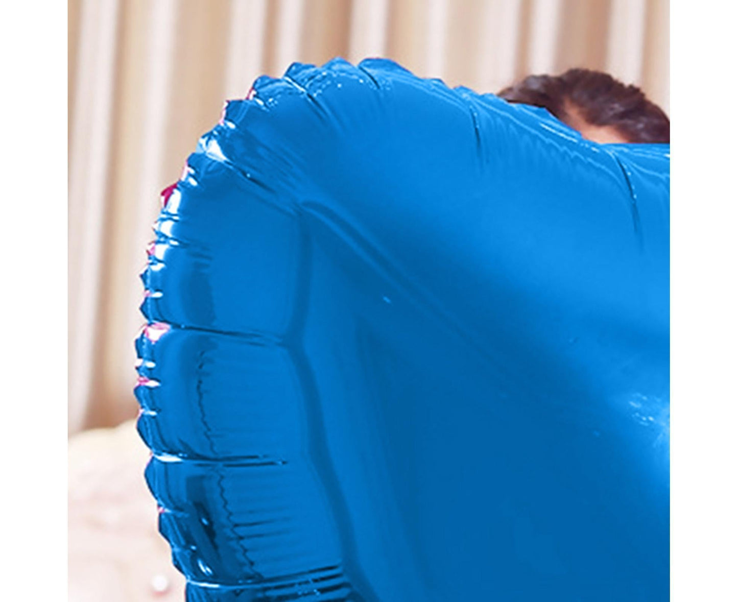 36 Inches Party Balloon Festive Convenient Aluminum Film Valentines Day Wedding Oversized Love Heart Balloon Decoration for Festival - Blue