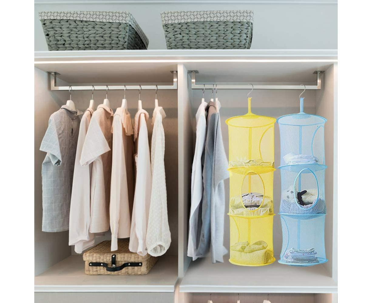 4-Storey Plush Storage Room, Foldable Space-Saving Storage Basket, Suitable For Babies Room, Bathroom, Balcony