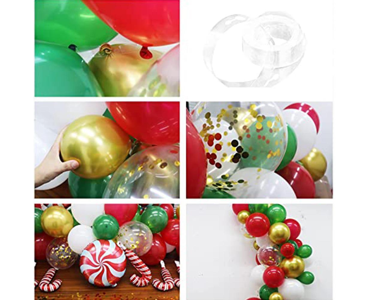Christmas Balloons Garland Arch Kit - Red Green Gold Confetti Candy Balloons for Xmas Party Decor Variant Size Value 102pcs