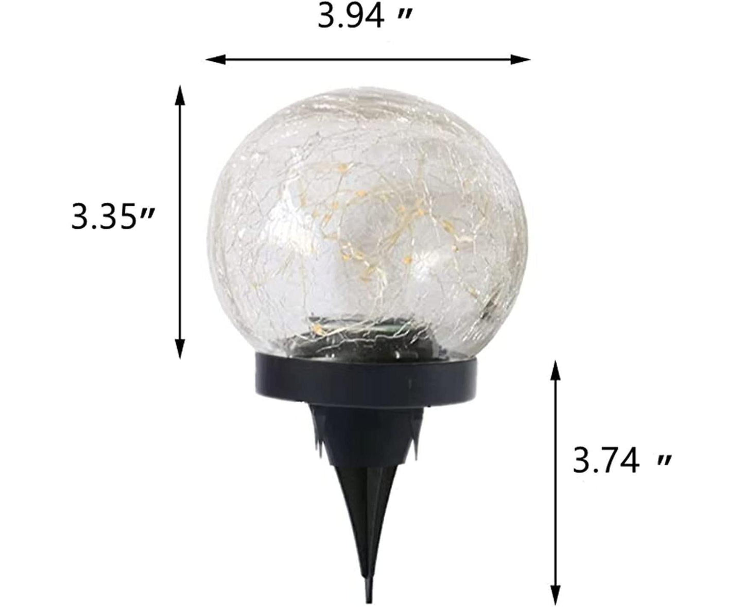 Solar Garden Light - Crack Glass Ball Lights Solar Lights Outdoor Garden Decorative Walkway Solar Lights for Garden