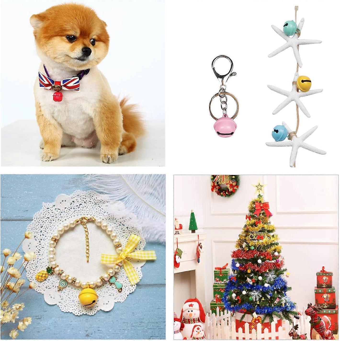 Pack of 10 22mm Small Bells, Jingle Bells, Colorful Craft Bells, Mixed Small Christmas Bells for Pets