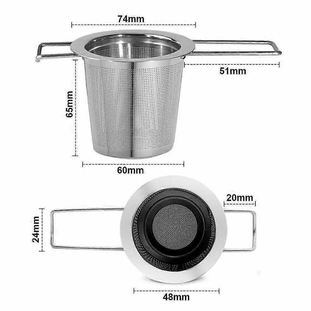 Tea Strainer Tea Filter Made of 304 Stainless Steel with Foldable Handle Design Reusable Extra Fine Mesh Strainer