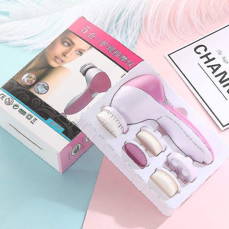 Electric Facial Cleaner 5 In 1 Face Cleansing Brush Wash Machine Spa Skin Care Massager Blackhead Cleaning Facial Cleanser Tools
