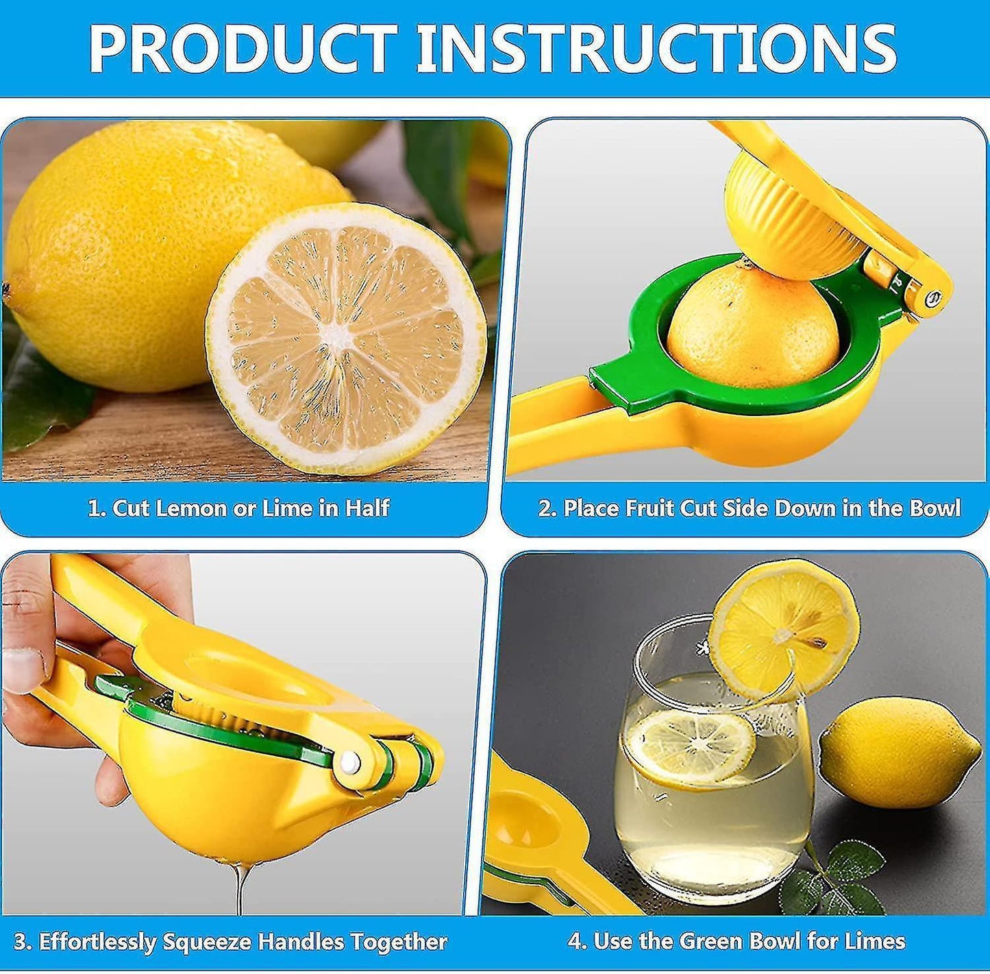 Lemon Squeezer,kitchen Manual Juicer Lemon Squeezer, Easy To Use Hand Press