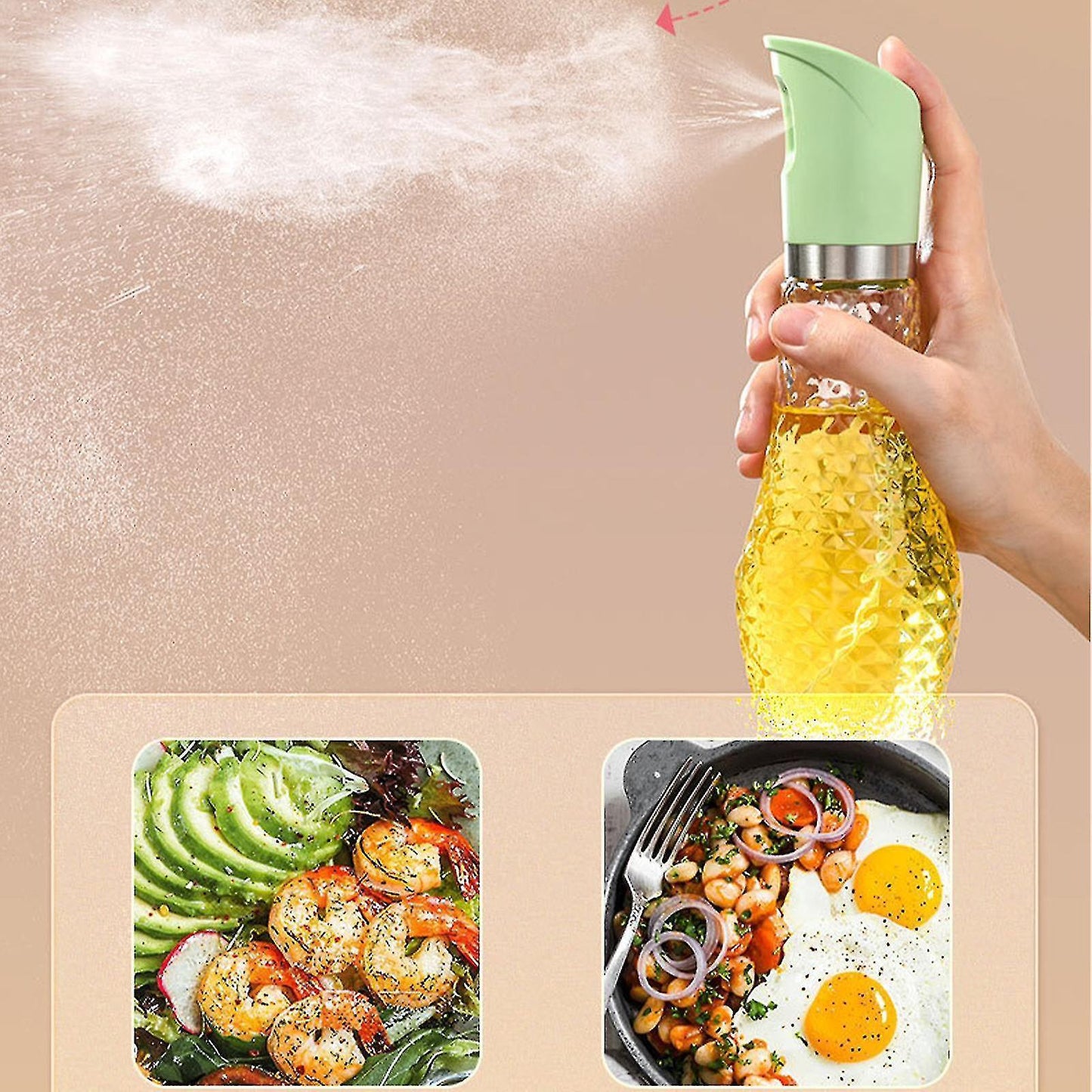 Kitchen Oil Spray Pot Healthy Glass Spray Air Pressure Barbecue Oil Spray Pot Edible Oil Spray Atomized Oil Pot