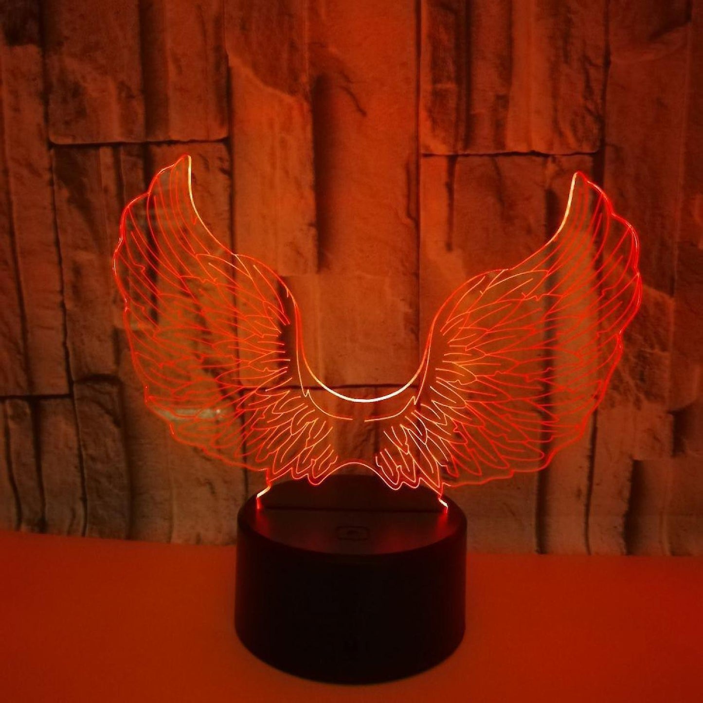 3D Angel Wing Night Light Lamp Illusion Night Ligh