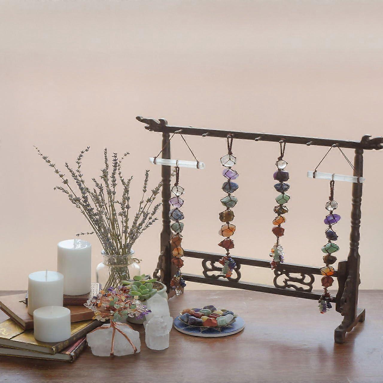 7 Chakra Gemstones Reiki Healing Crystals Hanging Ornament Home Indoor Decoration