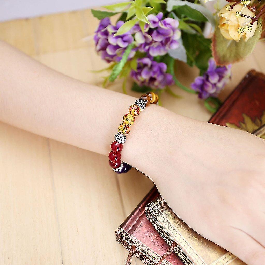 7 Chakra Crystals Gemstones Healing Beads Bracelet Women Natural Stone Yoga Reiki Balancing Mala Meditation Beaded