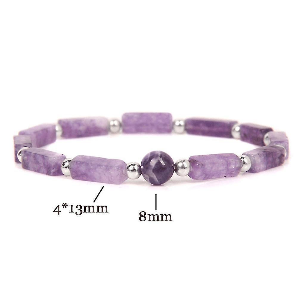 Women Body Purifying Amethyst Slimming Natural Amethyst Bracelet Healing Crystal Therapy Bracelet For Pain Relief Fatigue
