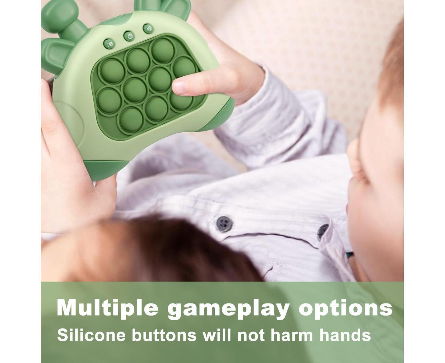 Finger Toys Fast Push Bubble Game- Fast Pop It Game, Bubble Pop Game,Interaction Pop Game Fidget Toy-Green