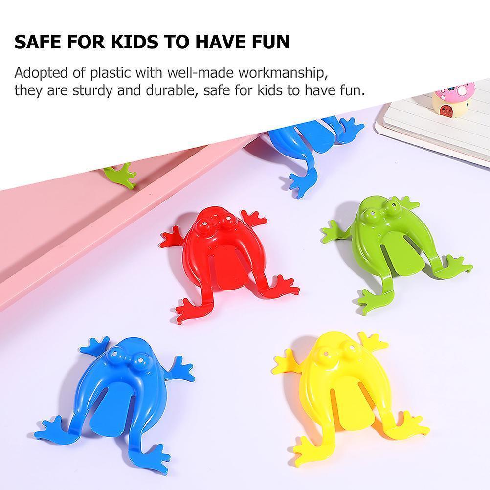 24pcs Press Frog Toys Plastic Frog Toys Finger Pressing Bouncing Frog Toys