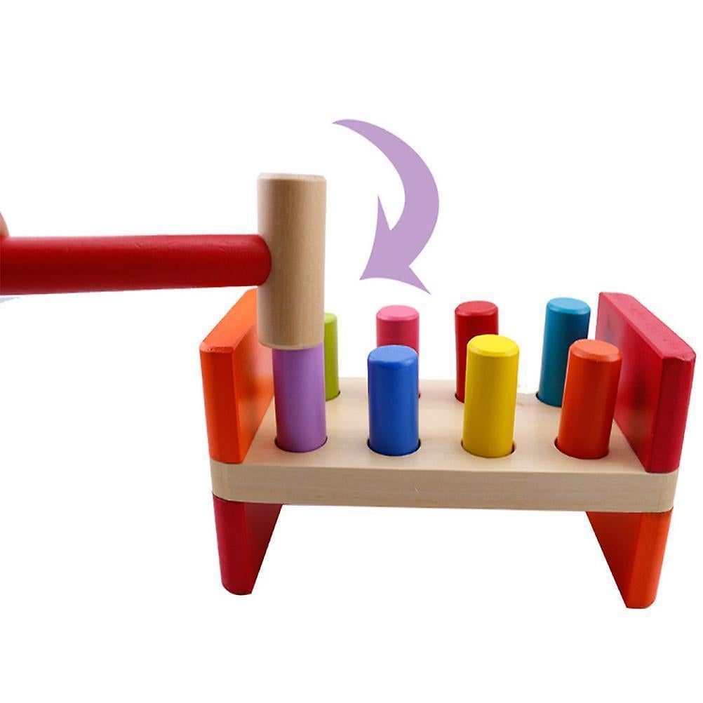 Babies Hammering Toy Hammer Bench Toy Wooden Pounding Toys babies Wooden Hammer