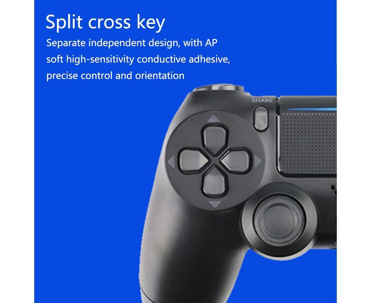 Wireless Game Controller Ps4 Controller Bluetooth Dual Head Head Handle Joystick Game Pad For The Game Console 4 - Black