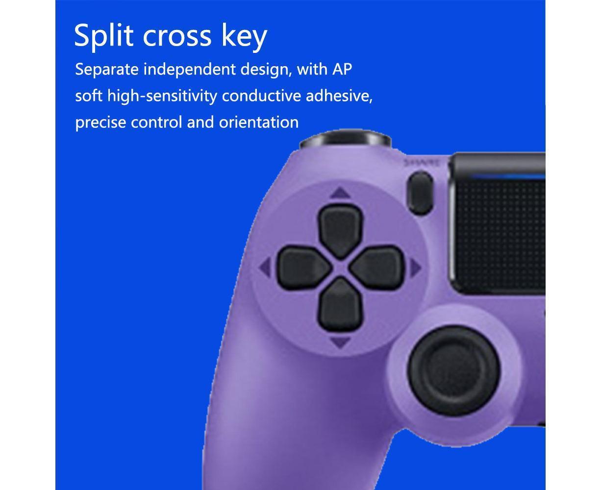 Wireless Game Controller Ps4 Controller Bluetooth Dual Head Head Handle Joystick Game Pad For The Game Console 4 - Electric light purple