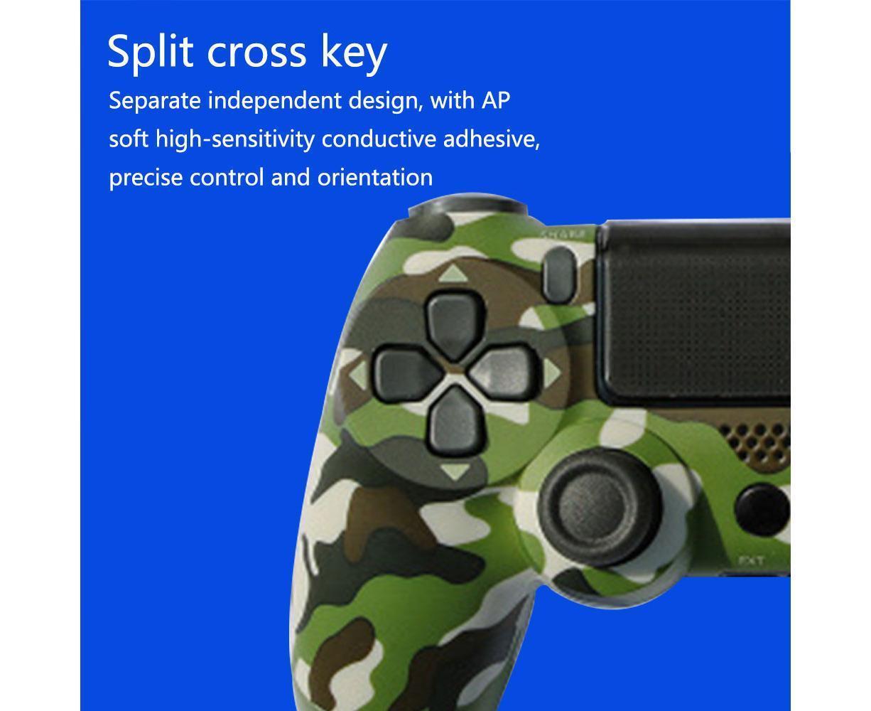Wireless Game Controller Ps4 Controller Bluetooth Dual Head Head Handle Joystick Game Pad For The Game Console 4 - Green camouflage