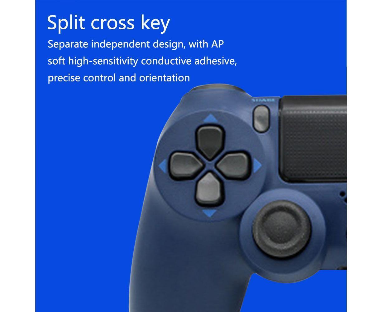 Wireless Game Controller Ps4 Controller Bluetooth Dual Head Head Handle Joystick Game Pad For The Game Console 4 - Midnight blue