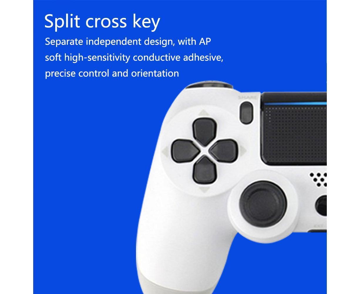 Wireless Game Controller Ps4 Controller Bluetooth Dual Head Head Handle Joystick Game Pad For The Game Console 4 - White