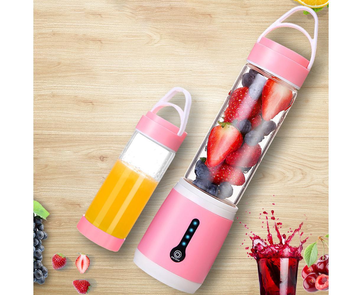 Portable Blender USB Rechargeable Juicer Cup 480ML Variant Size Value blue