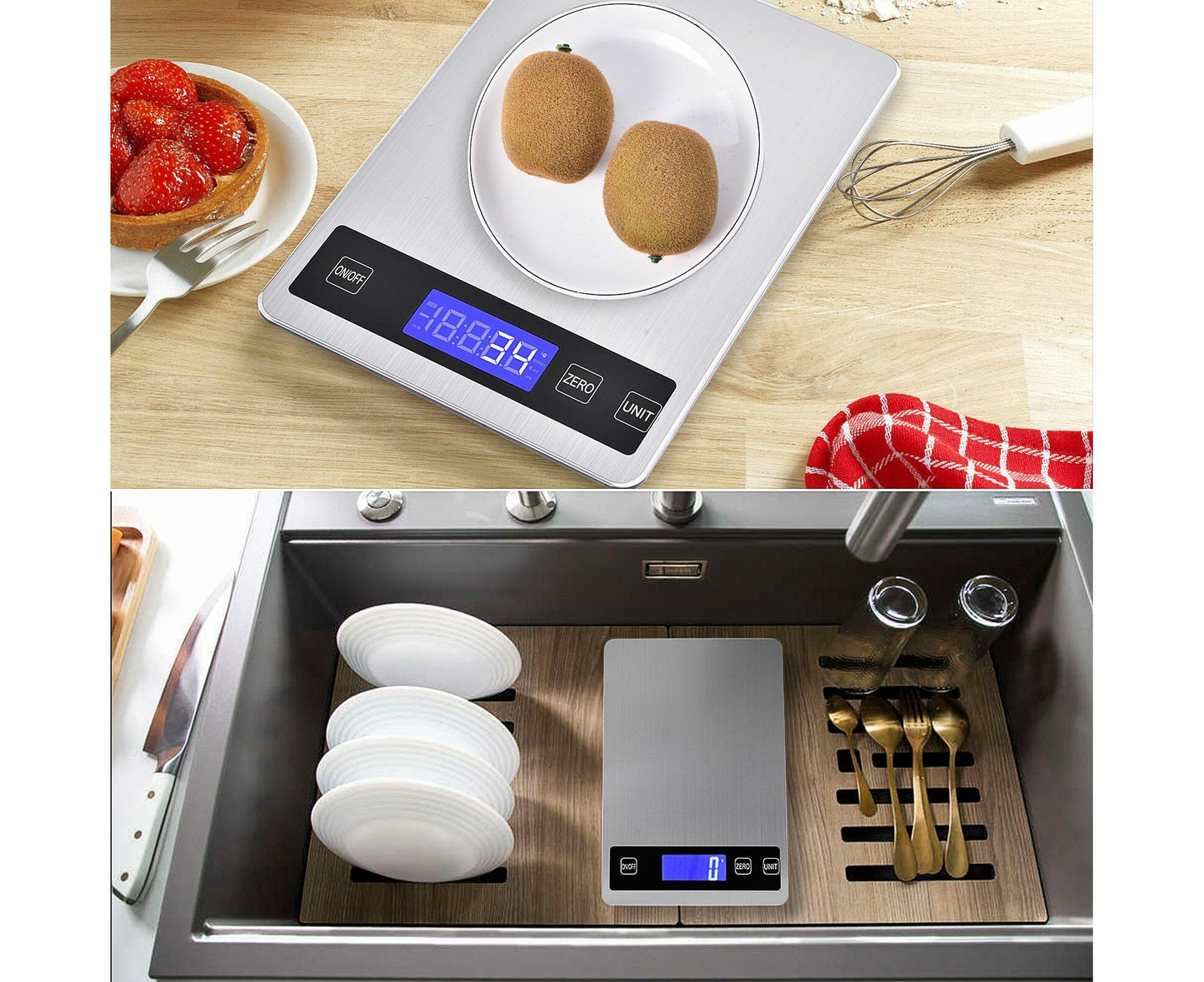 Kitchen Scale Durable Lightweight Electronic Scale Stainless Steel Fast Digital Weight Measure Tool