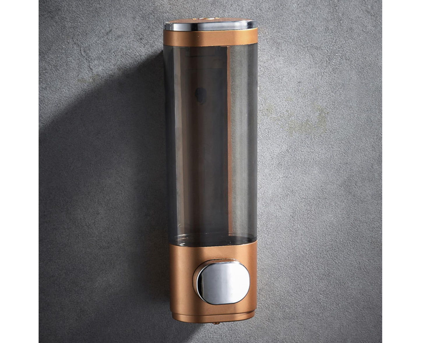300ml 600ml Soap Dispenser Manual Press Bottle No Punching Long Strong Pump Transparent Body Wash Box Bathroom Accessories-Bilateral Golden