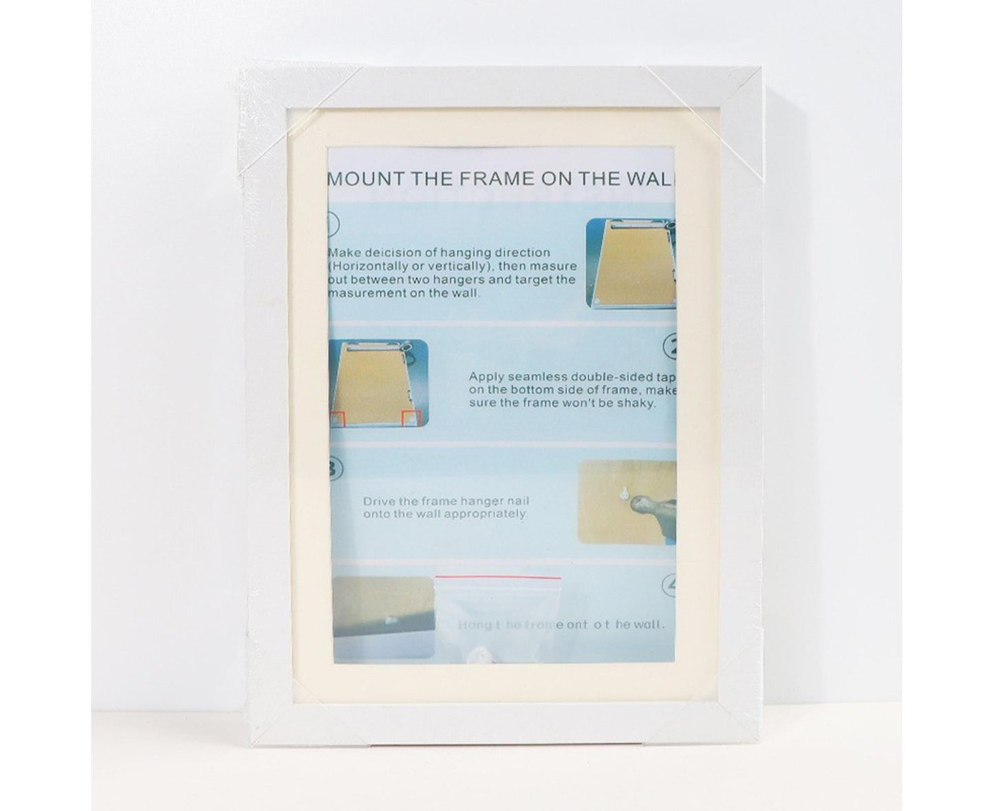 babies Artwork Frame Front Opening Picture Frame High Strength Easy Installation Artwork Craft Photo Frame Hanging Wall Decor - White