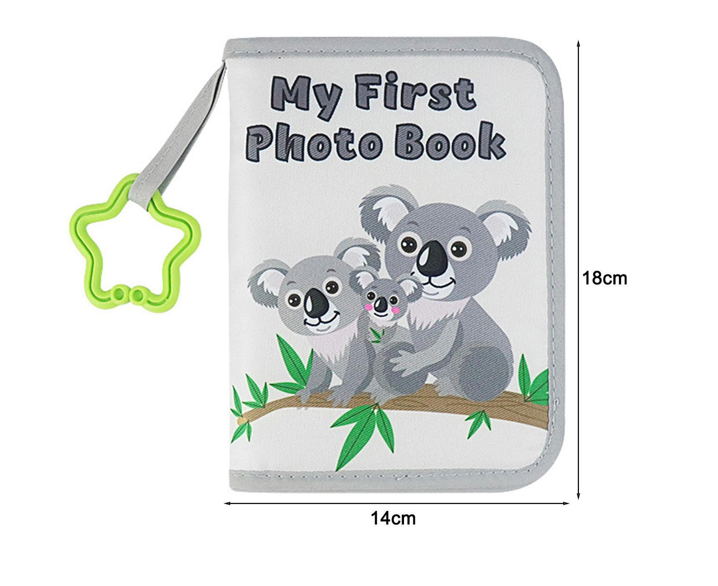 babies Photo Album Promote Brain Development Create Lasting Memories Soft Cloth Photo Book for babiess - Grey