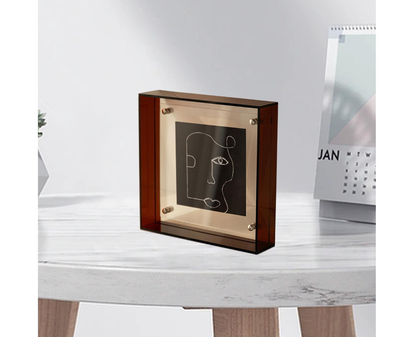 Dazzling Acrylic Photo Frame Ornaments Printing And Framing Creative Picture Frame Display DIY Wash Photos Home Decor - Coffee