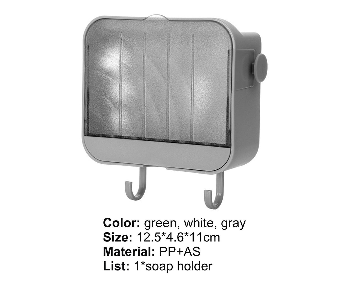 Soap Box Creative Waterproof Lightweight Soap Storage Organizer Dish Towel Rack for Home-Grey