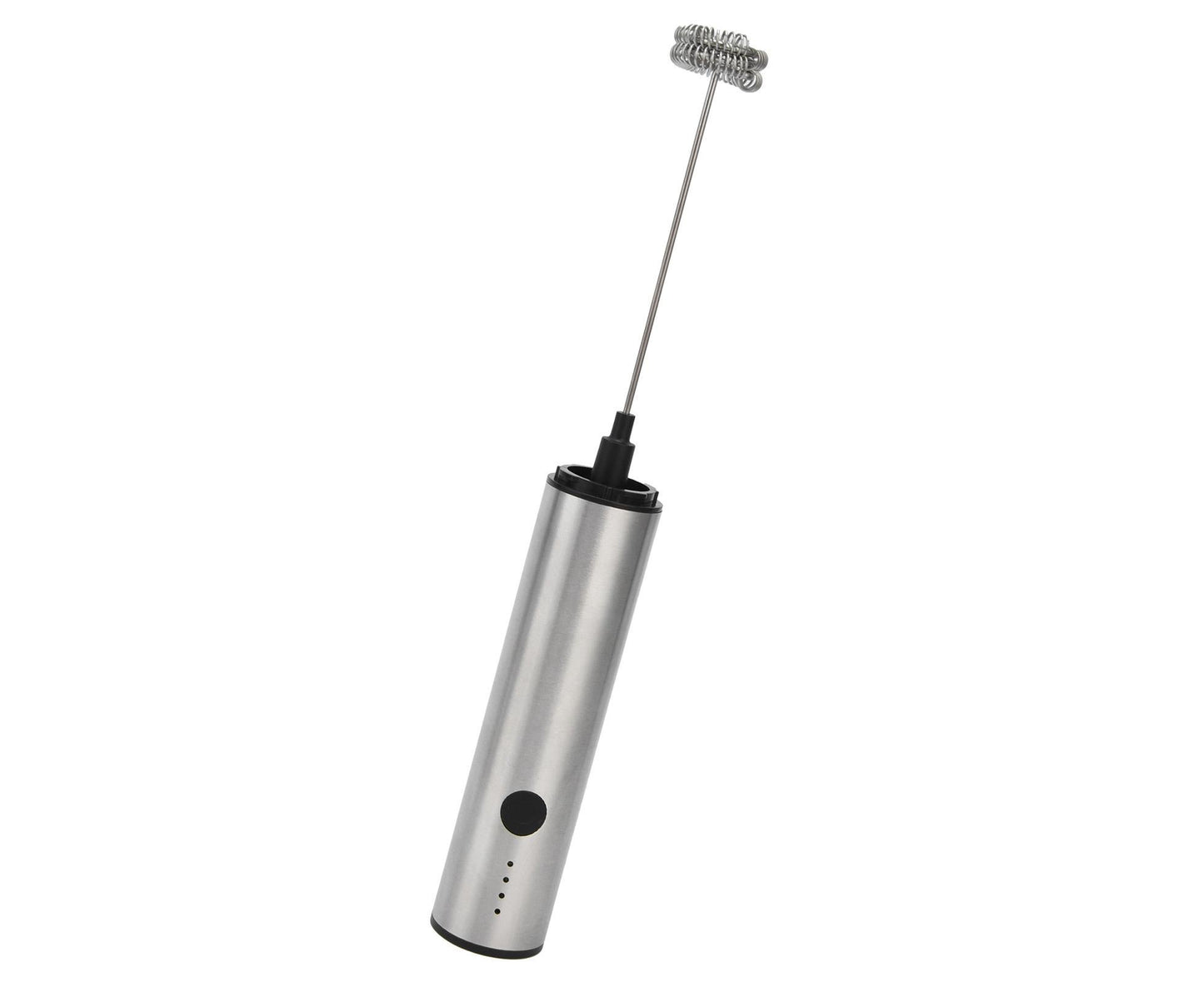 Stainless Steel Electric Milk Frother, Handheld Egg Beater, USB Charging, Mini Mixer