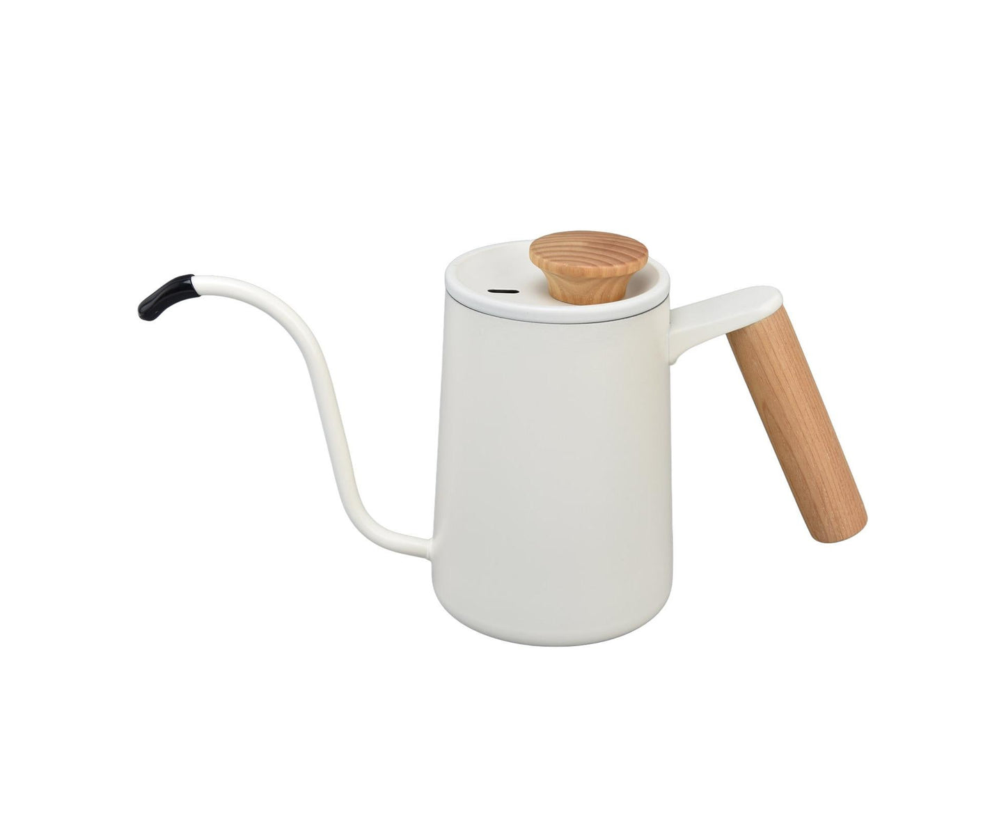 Stainless Steel Drip Coffee Pot, Long Gooseneck Spout Kettle, Tea Matte White, 600ml