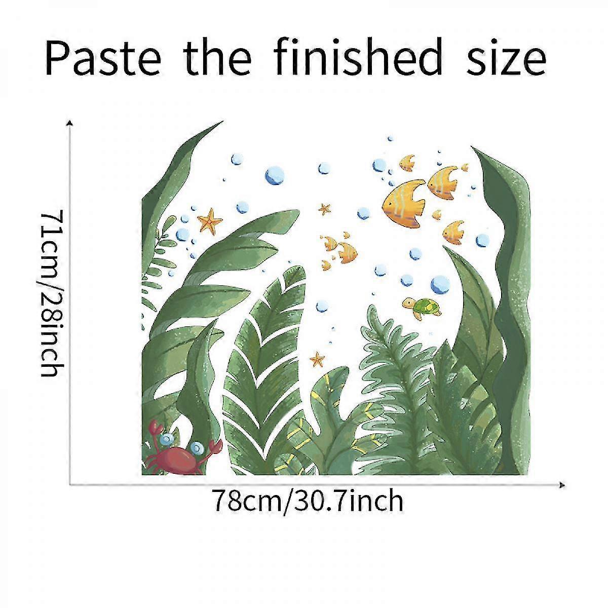 Under The Sea Seaweed Wall Decals Tropical Fish Wall Stickers babies Bedroom Bathroom Wall Decor