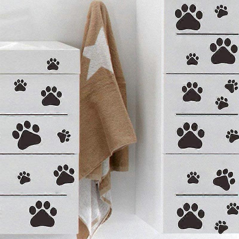 Dog Puppy Removable Vinyl Wall Sticker Dog Paw Prints Decoration