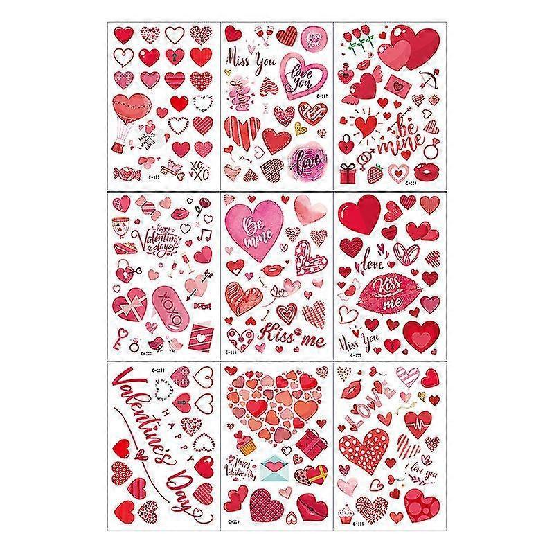 Valentine's Day Electricity Window Stickers Love Window Display Glass Refrigerator Electricity Stickers